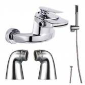 Oshi Bath Mixer Tap, surface mounted, with Shower  